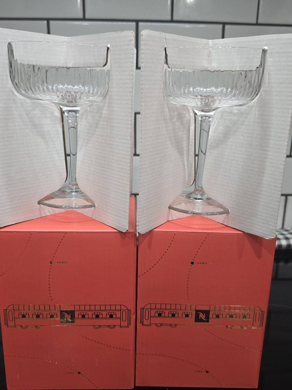Nespresso GLASS BARISTA COCKTAIL Martini Glass Set of 2